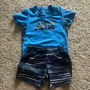 Nike Blue and Navy Athletic Short Outfit